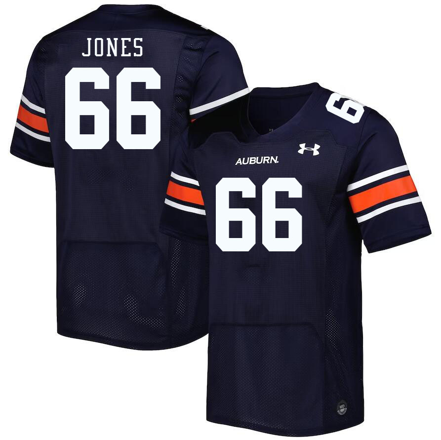 Men #66 Avery Jones Auburn Tigers College Football Jerseys Stitched-Navy - Click Image to Close